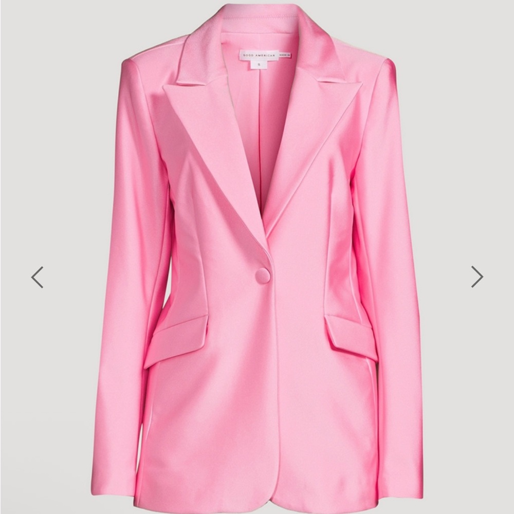 Good American Vibrant Carnation Pink Blazer